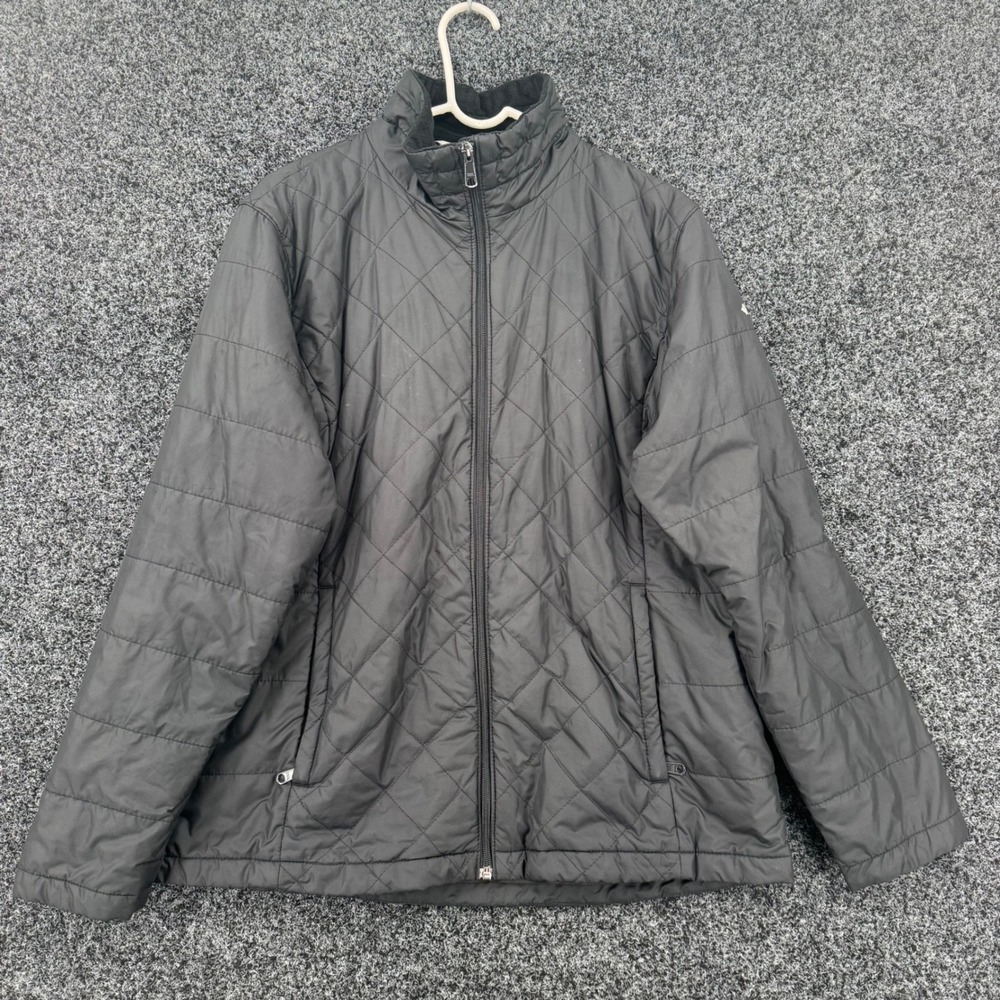 Columbia Mens Black Diamond Quilted Full Zip Insulated Jacket XW0662 Size L
